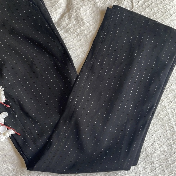 Black flared pants with pin stripes - Picture 3 of 7